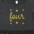 thumbnail image 4 of Inktastic 4th Birthday Gold 4 Year Old Girls Toddler Dress, 4 of 5