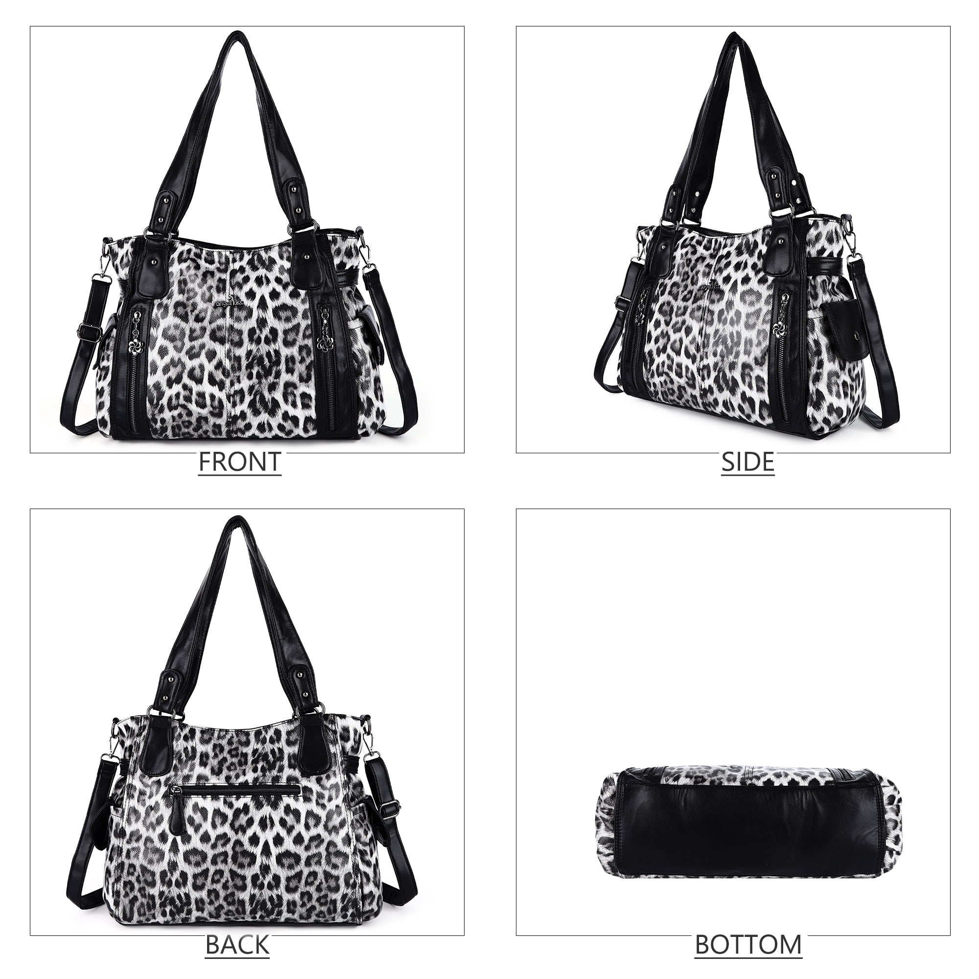 Angel Kiss Handbags for Womens Top-Handle Hobo Purse Roomy Casual Shoulder Bags PU Tote Satchel Purse for Womens