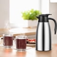 thumbnail image 6 of 2 68 Oz Thermal Coffee Carafe  Insulated Stainless Steel Double Walled Vacuum Pot Flask With Brushes For Keeping Hot Tea Home And Office (silver), 6 of 7