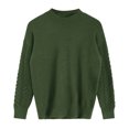 thumbnail image 4 of Suéter De Cuello Redondo Para Mujer, Jersey De Manga Larga De Punto Superior De Moda Amigable Con La Piel Color Sólido Que Combina Con Todo Para La Fecha De Compras De Trabajo ANGGREK Otros, 4 of 8