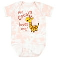 thumbnail image 3 of Inktastic My Cousin Loves Me Cute Giraffe Boys or Girls Baby Bodysuit, 3 of 5