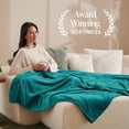 thumbnail image 3 of Bare Home Microplush Fleece Blanket - 300 GSM - Fuzzy Microfleece - Soft & Plush - Full/Queen, Emerald, 3 of 10