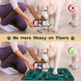 thumbnail image 4 of Alfombrillas para cuencos de agua y comida para perros - Manteles individuales absorbentes impermeables para alimentación de mascotas para pisos - Verde 24 * 32 pulgadas, 4 of 5