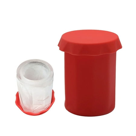 

Silicone Ice Tray Large Single Hole Silicone Ice Cup Ice Tray - Red(with lid)