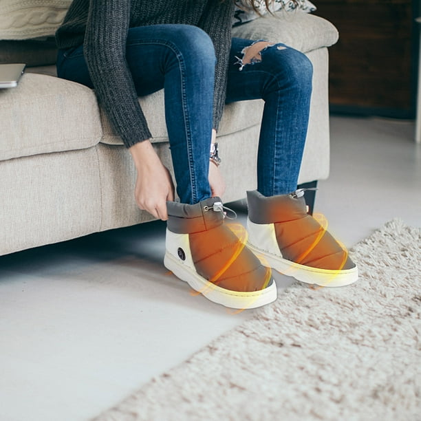 Fiudx Liquidación de ofertas flash Calentador de pies Zapatos calefactados Zapatos calefactados eléctricos Zapatos eléctricos Calentador de pies Zapatos calefactados recargables
