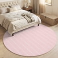 thumbnail image 3 of Round Area Rugs 5Ft, Geometric Stripes Pink Non-Slip Washable Circle Rugs Carpet, Polka Dots Abstract Modern Indoor Outdoor Rug Floor Mats Throw Runner for Bedroom Living Room Bathroom, 3 of 7