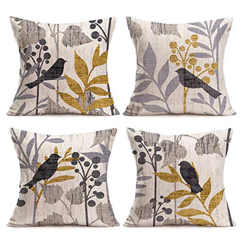 23 Style Bird Tree Cotton Linen Pillow Case Cushion Cover Waist Cover Home Decor 