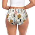 thumbnail image 3 of Womens Underwear Hand Drawn Animals Cuteness No Show Seamless Underwear for Women, Soft Stretch Women's Panties, Hipster Ladies Panties Bikini Underwear Briefs, 3 of 6