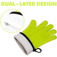 thumbnail image 2 of Guantes para barbacoa, guantes para horno resistentes al calor con agarre antideslizante, guantes de cocina flexibles para asar, cocinar y hornear, 1 par, tamaño perfecto, color verde, 2 of 3