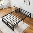 thumbnail image 4 of SHA CERLIN Twin Size Metal Platform Bed Frame with 14'' Extra Under-bed Storage Space, No Box Spring Needed, Easy Assembly, Black, 4 of 9