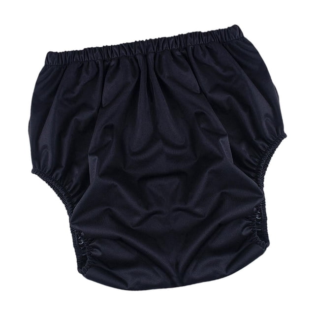 Pañal para adultos elástico transpirable reutilizable impermeable ropa interior suave para mujer y Negro S