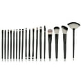 thumbnail image 1 of 18-Piece Professional Makeup Brush Set with Fan Brush - Synthetic Fiber Bristles, Plastic Handles, 1# Model - Versatile Tools for Personal & Pro Use, Includes Powder Brush & Assorted Sizes (2#-7#, 1 of 4