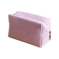 thumbnail image 2 of Bolsa de cosméticos | Organizador de brochas de maquillaje de pana | Neceser de viaje portátil | Múltiples compartimentos | Estuche de belleza con estilo | Poliéster | 18x11x7cm | 1 Pieza, 2 of 6
