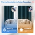 thumbnail image 6 of JIATER Blackout Curtains Set of 2 Panels for Bedroom Living Room 52 x 63 inch,Thermal Insulated Room Darkening Blackout Curtains with Grommet,Blue, 6 of 7