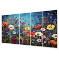 thumbnail image 2 of Designart "Nature s Tapestry of Colorful Wildflowers" Floral Wall Art Prints Set, 2 of 5