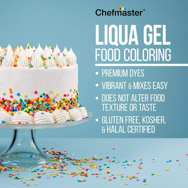Food Coloring Liqua-Gel 12 PK (9 oz, 264 mL) - 12 Bold Primary Color Kit in  .75 fl. oz (22mL) Bottles - For Baking, Decorating, Fondant, Cooking, DIY