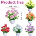 thumbnail image 3 of FENGGHAO Mothers Day Artificial Carnation Bouquet Potted Plant Realistic Silk Flowers UV Resistant Bendable Stems Home Decor Wedding Centerpiece, 3 of 7
