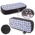 thumbnail image 4 of Lsque Cute White Rabbit Printed Big Capacity PU Leather Pencil Case Large Pencil Pouch Stationery Pen Bag Pencil Holder for Teen, 4 of 6