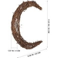 thumbnail image 2 of Tutuviw Rattan Wreath Hanging Moon Grapevine Wreath Vine Dried Branch Wreath Wicker Rattan Wreath Garland DIY Crafts Moon Shape Wreath Hoop Vine Branch for Christmas Party Home Decor, 2 of 7