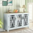 thumbnail image 2 of FESTIVO 55" Vintage Style Wood Kitchen Accent Buffet Sideboard Cabinet - Grayish-white, 2 of 5