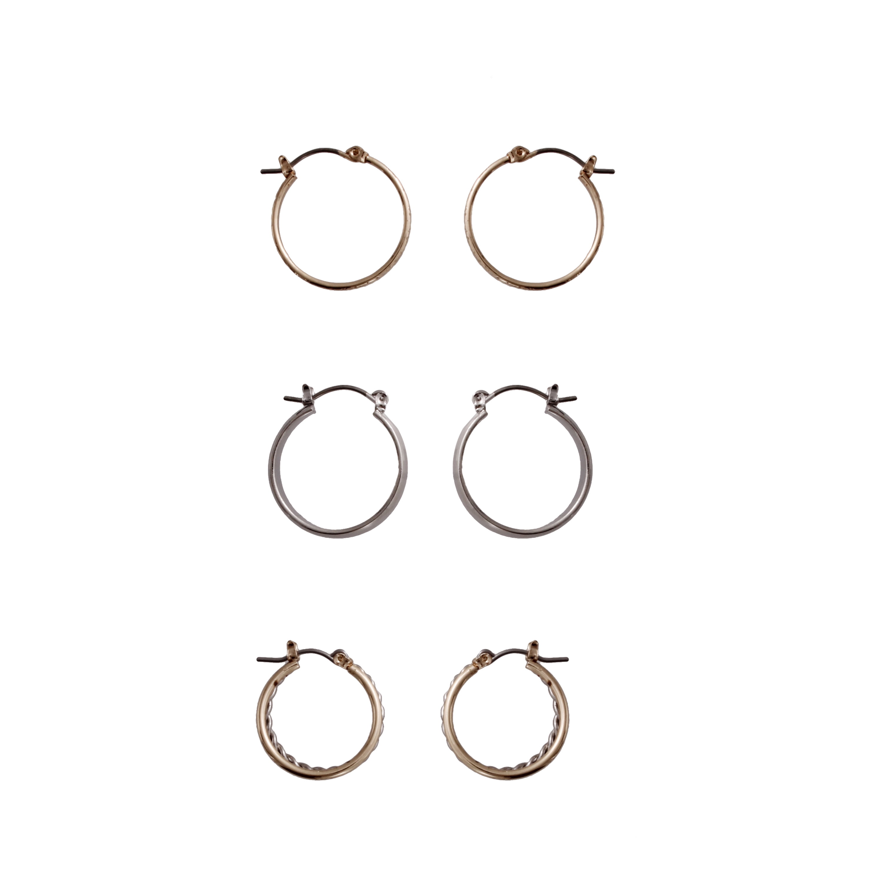 Dangling Hoop Earrings Trio of Sparkle large trio oval drop earrings 14k gold filled or sterling silver