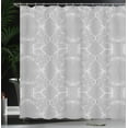 thumbnail image 3 of Ambesonne Geometric Shower Curtain, Contemporary Stripe Motif, 69"Wx75"L, Charcoal Grey and White, 3 of 4