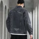 thumbnail image 4 of Abrigo vaquero gris de otoño con bordado para hombre, chaqueta vaquera con botones para hombre, talla grande, marca Y2k, Corea, invierno, talla grande, 4 of 5