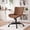 Brown, variant on Armless Ergonomic Chair – 360° Swivel with Silent Wheels, Adjustable Height, 40° Backrest Tilt, Versatile for Office, Dining, Vanity, Home Desk