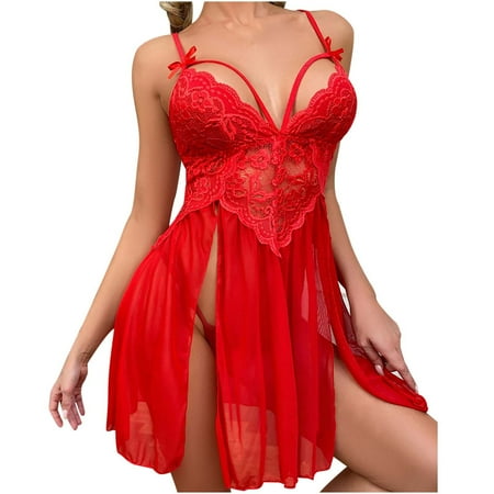 

Women Lace Lingerie Sheer Floral Lace Mesh Babydoll Sexy Chemise Exotic Nightgowns Bridal Nightdress Chemise Mini Cami Dress