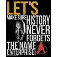 thumbnail image 2 of Junior's Star Trek: The Next Generation Captain Picard History Never Forgets The Name Enterprise Graphic Tee Black Medium, 2 of 3