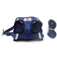 thumbnail image 3 of Arnés de entrenamiento suave chaleco de malla de tela para perro arneses para cachorro, gatos, animales pequeños Ps042 (xl, azul oscuro),11 Afortunado Sencillez, 3 of 4