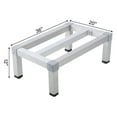 thumbnail image 2 of Aluminum Storage Rack 48x14x8 Inch 1000 Lb Capacity - Commercial Dunnage Rack with Floor Clearance for Kitchen, Supermarket, Restaurant, 2 of 7