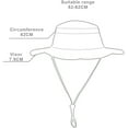 thumbnail image 4 of Fishing Hats Windproof UPF50+ UV Protection Bucket Beach Mesh Sun Hat 56-61cm, 4 of 5