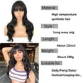 thumbnail image 3 of LHWEN Long Curly Hair Wig Lace Inner Net Wig Air Bangs Long Curly Hair Water Ripple Wig Headgear Beauty Salon Straight Hair Fun Lace Wavy Curls Braided Hair Synthetic Hair bohon Perfect, 3 of 4