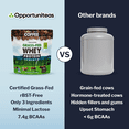 thumbnail image 7 of Opportuniteas Grass Fed Coffee Whey Protein Isolate Powder , 27g Protein Without Artificial Sweeteners, Hormone-Free Cows, Non GMO , 2.5 lbs, 7 of 7