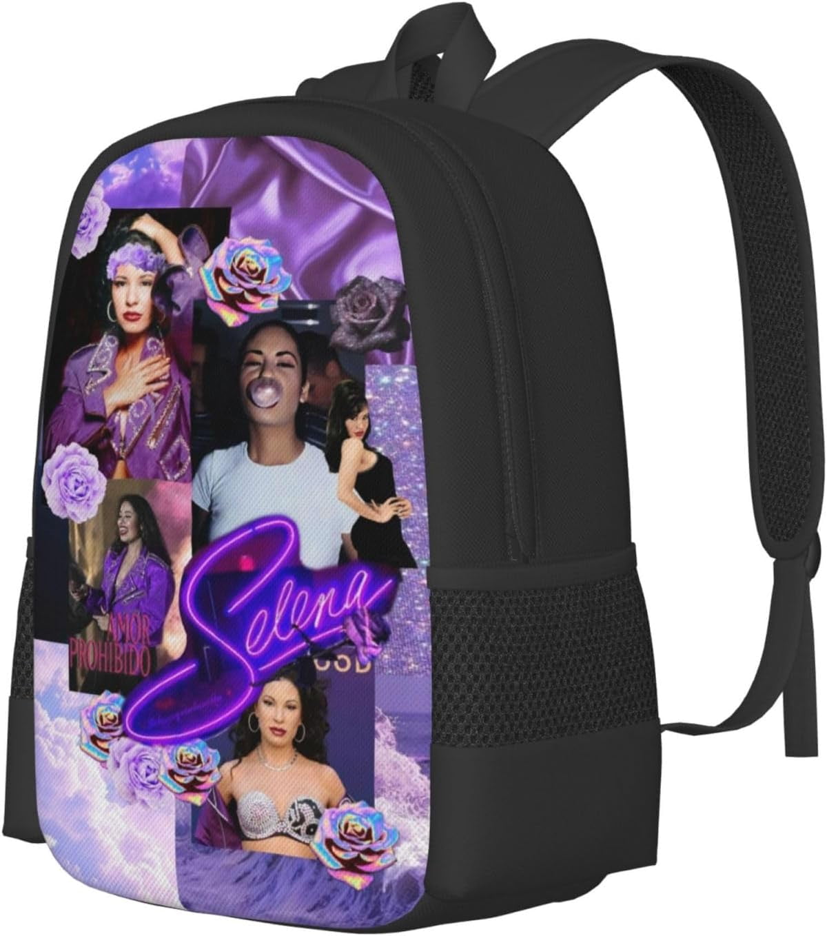Selena Quintanilla Travel Laptop Backpack College School Computer Bag Black Casual Schoolbag Work Business Daypack Gift for Men Women College