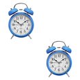 thumbnail image 4 of Tholdsy Despertador Retro Twin Bell de escritorio de metal Reloj analógico Silencioso con luz nocturna para el hogar y la oficina Azul 2Conjunto, 4 of 6