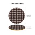thumbnail image 3 of Multi-Shape Mdf Cork Coaster 4 Pieces Of Anti-Slip, Anti-Wear And Anti-Fouling 3.9in Easy To Clean And Stable Structure Crimson Modern Houndstooth Texture_3 Round Shape, 3 of 7