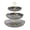 Black #2, variant on Three-Tiered Fruit and Snack Serving Plates, 9.45-Inch Clear Plastic Decorative Tray for Coffee Table, Party, or Dining Room, 1-Piece Set