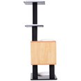 thumbnail image 4 of PawHut 47" Wood Cat Tree, Cat Condo Tower with Scratching Post, Toy Ball, Black, 4 of 9