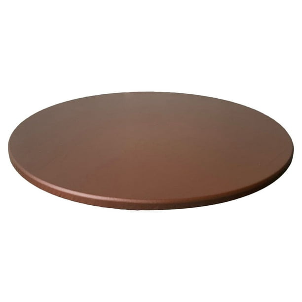 Mantel redondo de poliéster de 100 cm, impermeable, con respaldo de vinilo para comedor. café