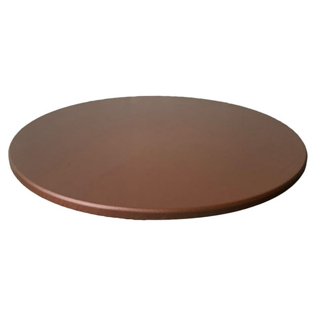 Mantel redondo de poliéster de 100 cm, impermeable, con respaldo de vinilo para comedor. café