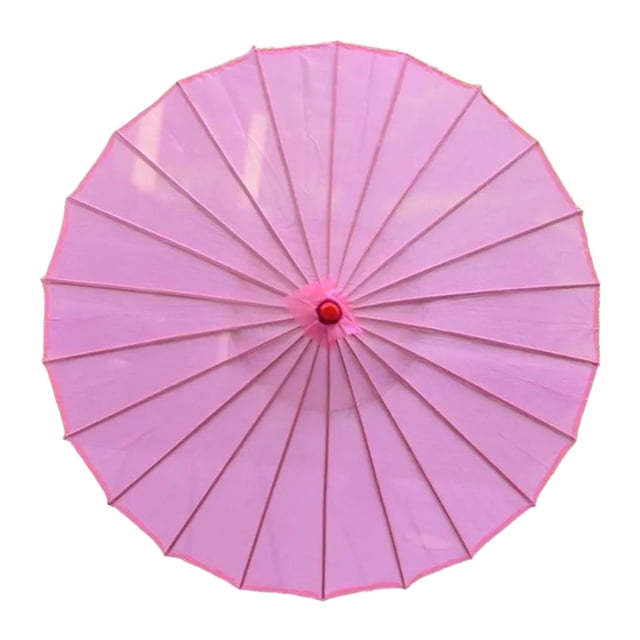 Paraguas chino ligero de 82 cm para decoración y eventos, accesorio versátil para baile. Rosa