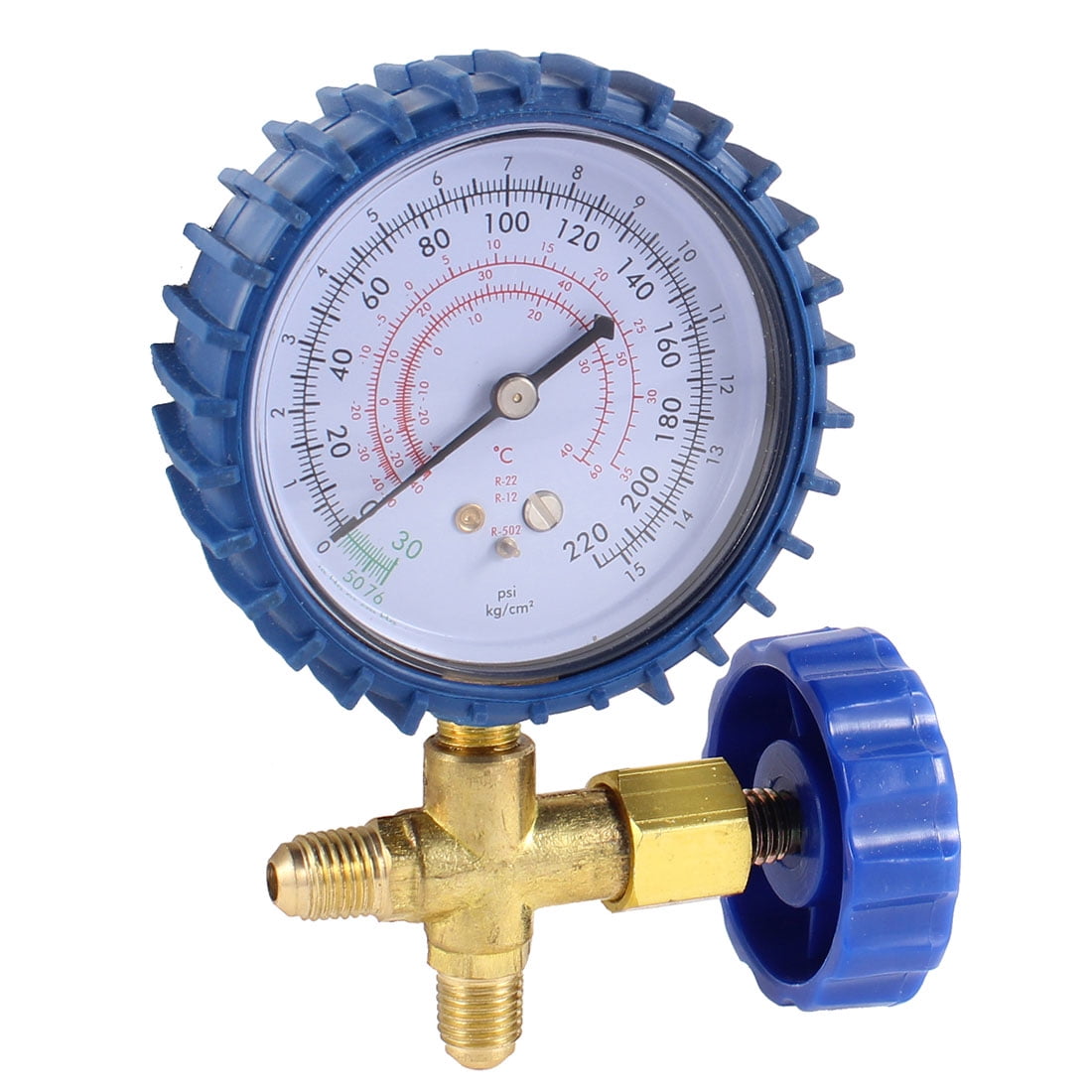 1/4" NPT Male Threaded 3 Way Valve Single Manifold Gauge 220psi