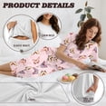 thumbnail image 6 of DISNIMO Butterfly Printed Pajama Set for Women, Comfy Sleepwear Short Sleeve Tops and Capri Pant Pjs Lounge for Home, XL, 6 of 7