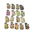 thumbnail image 1 of 50 Uds. Botones de madera de 2 agujeros coloridos con pintura de gato al azar, botones decorativos de madera para coser, manualidades, ropa, 25x22mm, 1 of 3