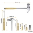 thumbnail image 2 of Unique Bargains 2Set 6 in 1 Mini Multifunction Claw Hammer With Slotted Phillips Screwdriver, Gold Tone, 2 of 5