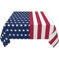 thumbnail image 3 of 4th of July Tablecloth 52x52 Inch Square Independence Day Patriotic Table Cloth Fabric Farmhouse American Flag Star Stripe Tablecloth Decorative for Picnic Party Holiday Home Indoor Outdoor, 3 of 6