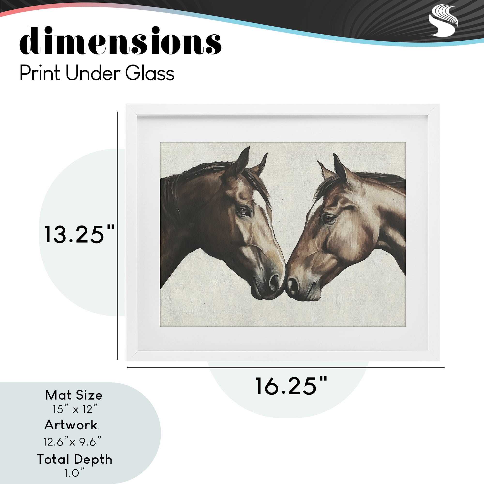 Stupell Industries Equine Companions Pair White Framed Print Under Glass, design by Svetlana Aleynikova