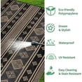 thumbnail image 5 of Outdoor Rugs 9x12 Ft, MJIAexp Large RV Outdoor Mat, Reversible Outdoor Patio Rug, Plastic Straw Waterproof Area Camping Rug Modern Floor Mat for Patio, Backyard, Deck, Porch, Picnic, Beach, Black, 5 of 6